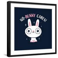 No Bunny Cares-Michael Buxton-Framed Art Print