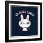 No Bunny Cares-Michael Buxton-Framed Art Print