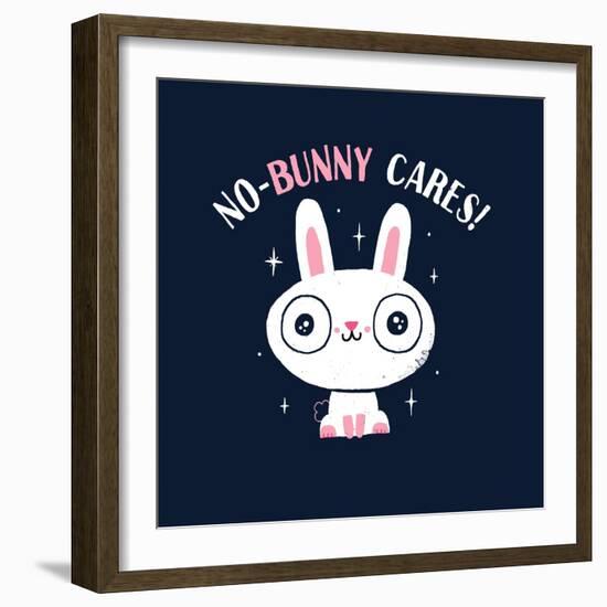 No Bunny Cares-Michael Buxton-Framed Art Print