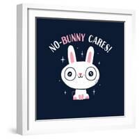 No Bunny Cares-Michael Buxton-Framed Art Print