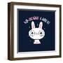 No Bunny Cares-Michael Buxton-Framed Art Print