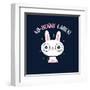 No Bunny Cares-Michael Buxton-Framed Art Print