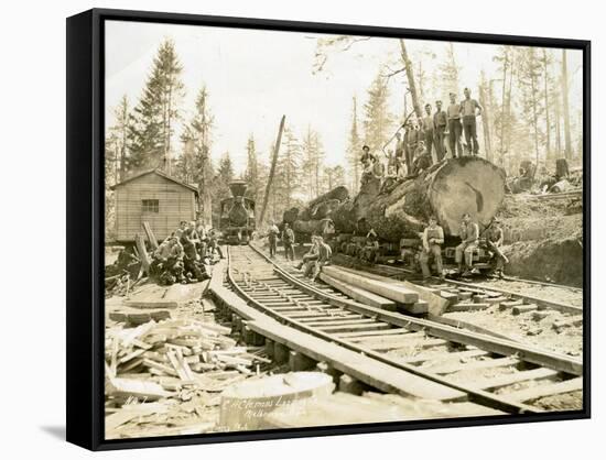 No. Camp, C.H. Clemons Logging Co, Melbourne, WA, 1918-Clark Kinsey-Framed Stretched Canvas