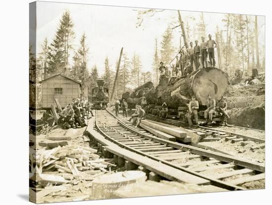 No. Camp, C.H. Clemons Logging Co, Melbourne, WA, 1918-Clark Kinsey-Stretched Canvas