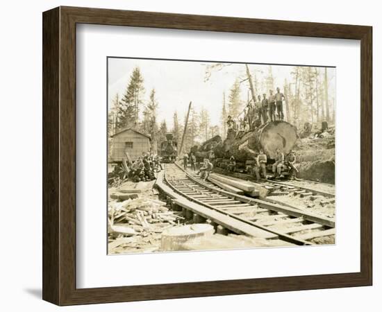 No. Camp, C.H. Clemons Logging Co, Melbourne, WA, 1918-Clark Kinsey-Framed Giclee Print