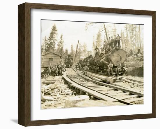 No. Camp, C.H. Clemons Logging Co, Melbourne, WA, 1918-Clark Kinsey-Framed Giclee Print