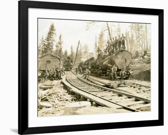 No. Camp, C.H. Clemons Logging Co, Melbourne, WA, 1918-Clark Kinsey-Framed Giclee Print