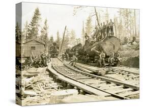 No. Camp, C.H. Clemons Logging Co, Melbourne, WA, 1918-Clark Kinsey-Stretched Canvas