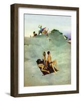 "No Chance to Be Alone", August 8, 1953-George Hughes-Framed Giclee Print