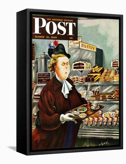 "NO Desserts," Saturday Evening Post Cover, March 12, 1949-Constantin Alajalov-Framed Stretched Canvas