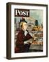 "NO Desserts," Saturday Evening Post Cover, March 12, 1949-Constantin Alajalov-Framed Premium Giclee Print