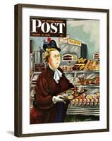 "NO Desserts," Saturday Evening Post Cover, March 12, 1949-Constantin Alajalov-Framed Giclee Print