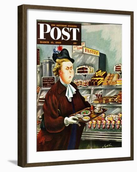 "NO Desserts," Saturday Evening Post Cover, March 12, 1949-Constantin Alajalov-Framed Giclee Print