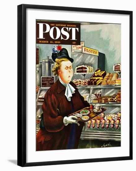 "NO Desserts," Saturday Evening Post Cover, March 12, 1949-Constantin Alajalov-Framed Giclee Print