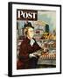 "NO Desserts," Saturday Evening Post Cover, March 12, 1949-Constantin Alajalov-Framed Giclee Print