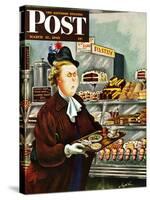 "NO Desserts," Saturday Evening Post Cover, March 12, 1949-Constantin Alajalov-Stretched Canvas