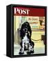 "No Dogs Allowed," Saturday Evening Post Cover, August 24, 1946-Albert Staehle-Framed Stretched Canvas