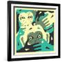 No Evil-Jazzberry Blue-Framed Premium Giclee Print