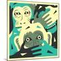 No Evil-Jazzberry Blue-Mounted Premium Giclee Print