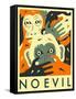 No Evil-Jazzberry Blue-Framed Stretched Canvas