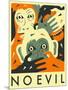 No Evil-Jazzberry Blue-Mounted Art Print