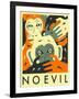 No Evil-Jazzberry Blue-Framed Art Print