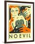 No Evil-Jazzberry Blue-Framed Art Print