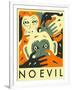 No Evil-Jazzberry Blue-Framed Art Print