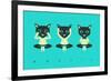 No Evil-Jazzberry Blue-Framed Art Print