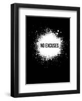 No Excuses Black-NaxArt-Framed Art Print