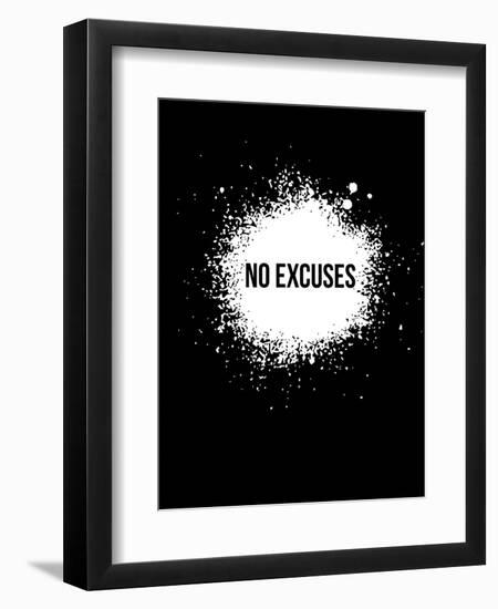 No Excuses Black-NaxArt-Framed Art Print