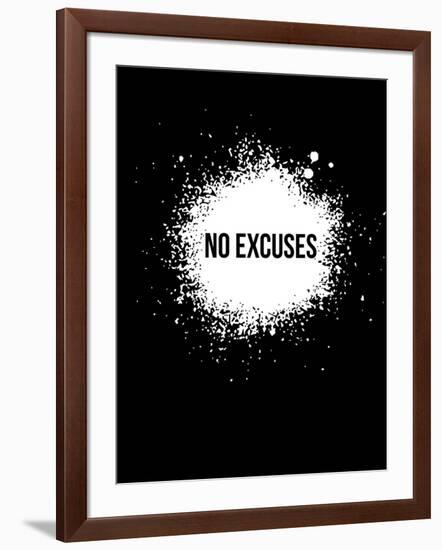 No Excuses Black-NaxArt-Framed Art Print