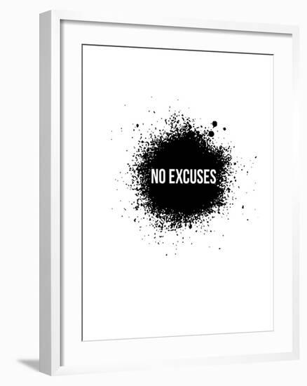 No Excuses White-NaxArt-Framed Art Print