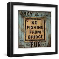 No Fishing-Janet Kruskamp-Framed Art Print