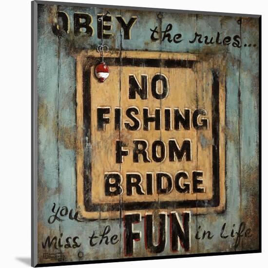 No Fishing-Janet Kruskamp-Mounted Art Print