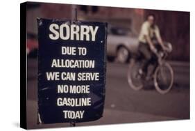 No Gas Sign During the Arab Oil Embargo after 1973 Yom Kipper War-null-Stretched Canvas