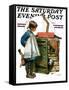 "No Girls Allowed," Saturday Evening Post Cover, May 15, 1926-Lawrence Toney-Framed Stretched Canvas