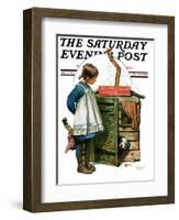 "No Girls Allowed," Saturday Evening Post Cover, May 15, 1926-Lawrence Toney-Framed Giclee Print