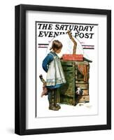 "No Girls Allowed," Saturday Evening Post Cover, May 15, 1926-Lawrence Toney-Framed Giclee Print