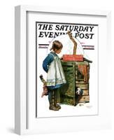 "No Girls Allowed," Saturday Evening Post Cover, May 15, 1926-Lawrence Toney-Framed Giclee Print