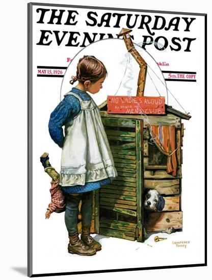 "No Girls Allowed," Saturday Evening Post Cover, May 15, 1926-Lawrence Toney-Mounted Giclee Print