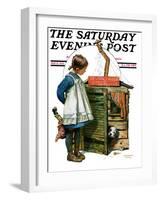 "No Girls Allowed," Saturday Evening Post Cover, May 15, 1926-Lawrence Toney-Framed Giclee Print