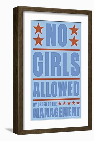 No Girls Allowed-John Golden-Framed Giclee Print