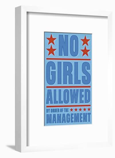 No Girls Allowed-John W^ Golden-Framed Art Print