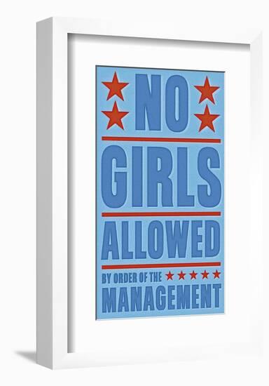 No Girls Allowed-John W^ Golden-Framed Art Print