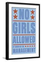 No Girls Allowed-John W^ Golden-Framed Art Print