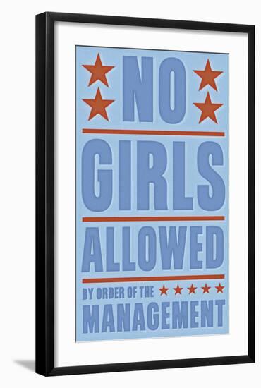 No Girls Allowed-John W^ Golden-Framed Art Print