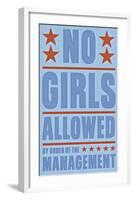 No Girls Allowed-John W^ Golden-Framed Art Print