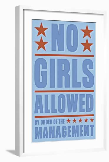 No Girls Allowed-John W^ Golden-Framed Art Print