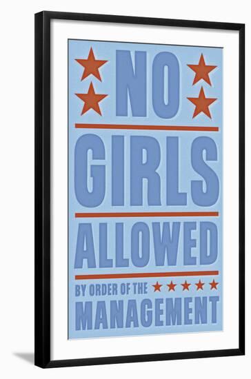 No Girls Allowed-John W^ Golden-Framed Art Print